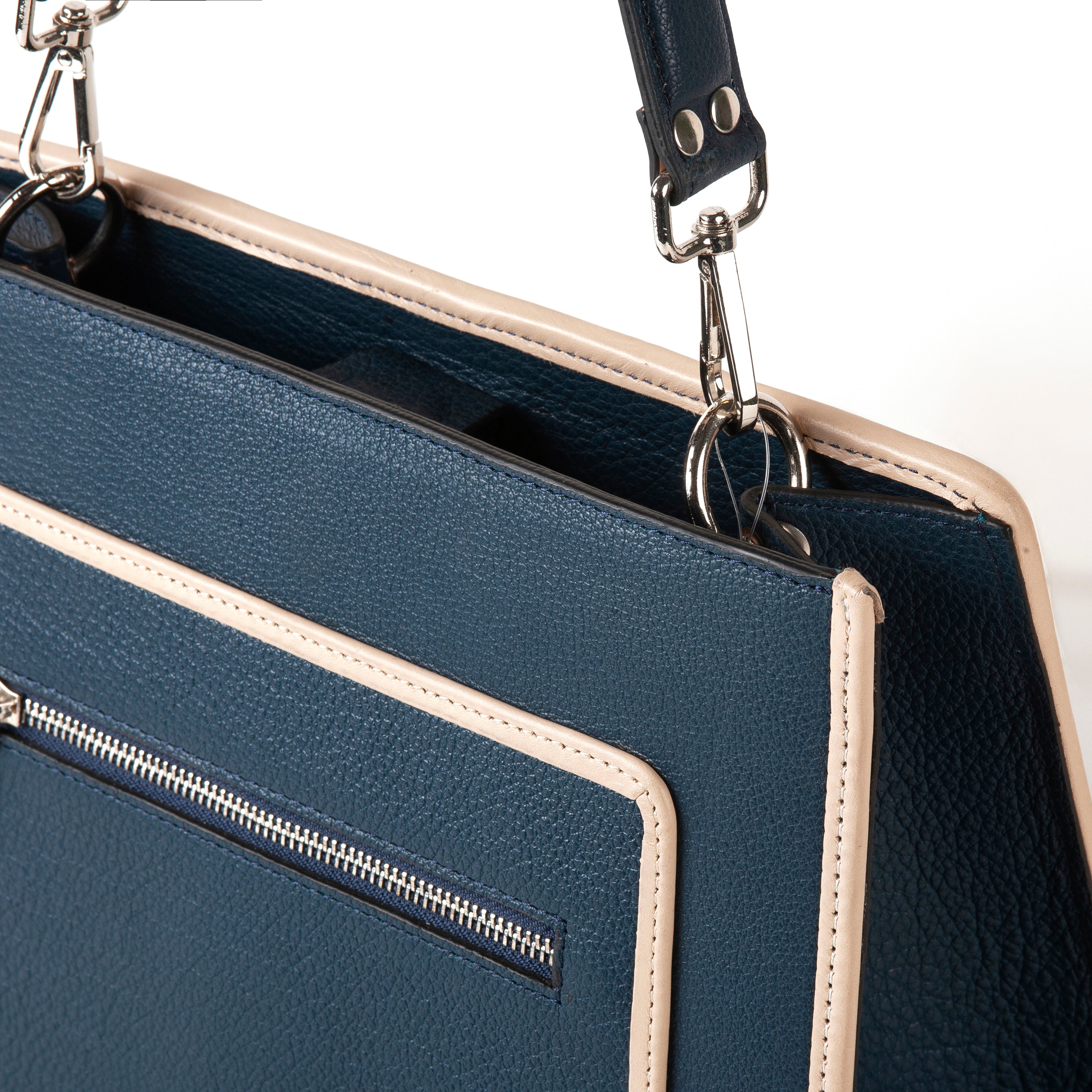 Azure Grace Leather Handbag